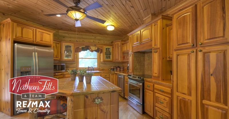 Wooden style kitchen area