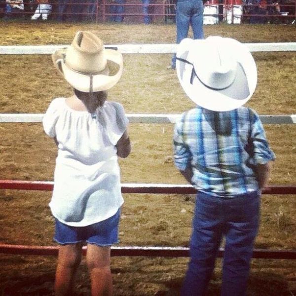 two kids on rodeo dress